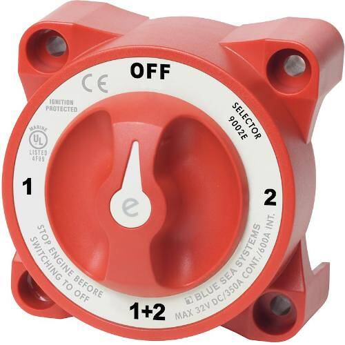 BLUE SEA E - Series Battery Selector Switch - 32 Volt DC - 9002E - BSS - Young Farts RV Parts