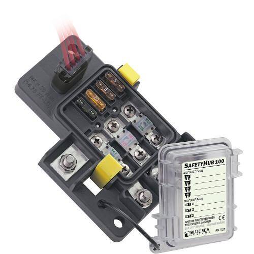 BLUE SEA SafetyHub Fuse Block - 32 Volt DC/280 Amps - 7725 - BSS - Young Farts RV Parts