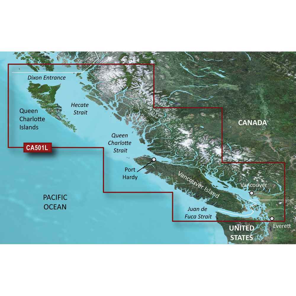 BlueChart g3 Vision HD - VCA501L - Vancouver Island - Dixon Entrance - microSD /SD - Young Farts RV Parts