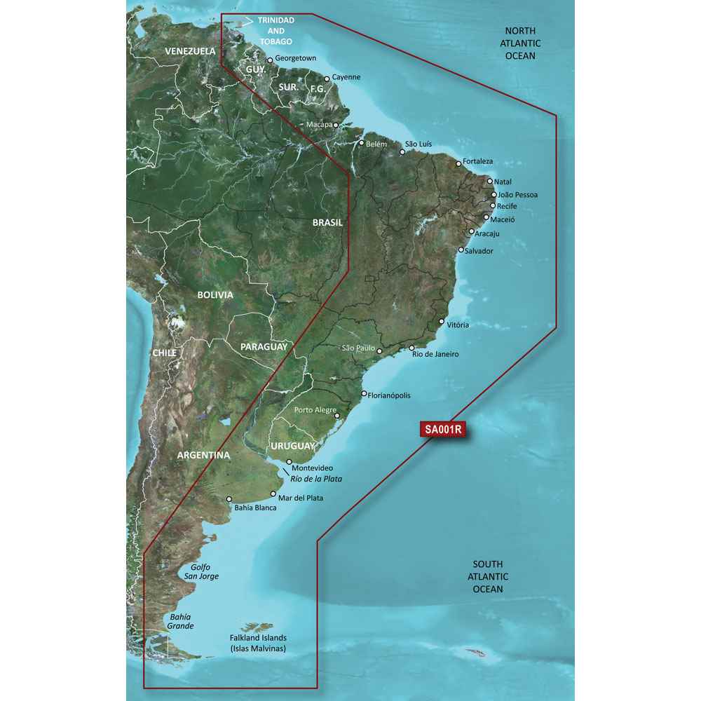 BlueChart g3 Vision HD - VSA001R - South America East Coast - microSD /SD - Young Farts RV Parts