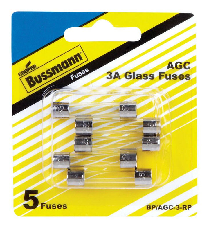 Bussman BP/AGC - 3 - RP AGC - 3 Fuses 5 - Pack - Young Farts RV Parts