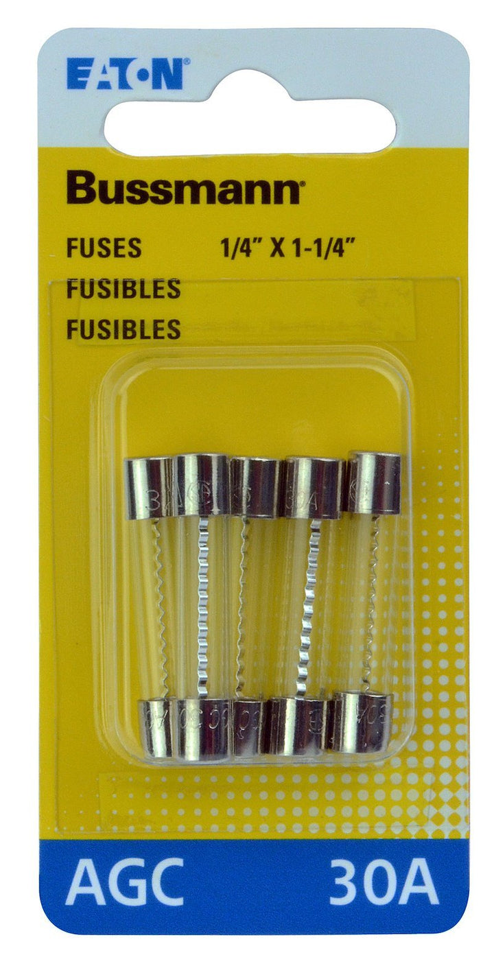 Bussman BP/AGC - 30 - RP AGC - 30 Fuses 5 - Pack - Young Farts RV Parts