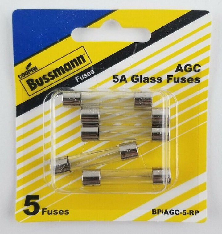 Bussman BP/AGC - 5 - RP AGC - 5 Fuses 5 - Pack - Young Farts RV Parts