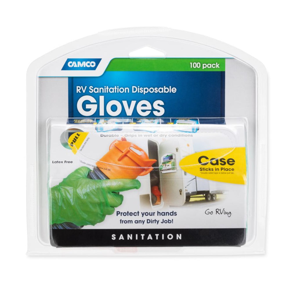 Camco 40285 RV Sanitation Disposable gloves - 50 pairs Green - Young Farts RV Parts