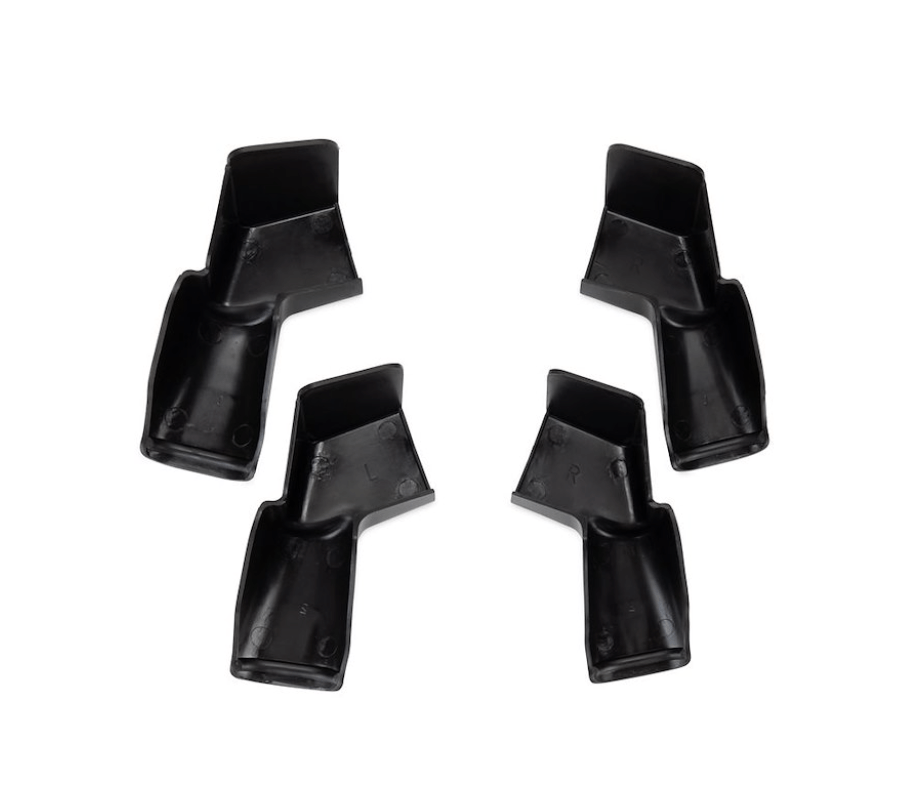 Camco 42323 Extended Gutter Spout - Black, 4pack (2 left/2 right) - Young Farts RV Parts