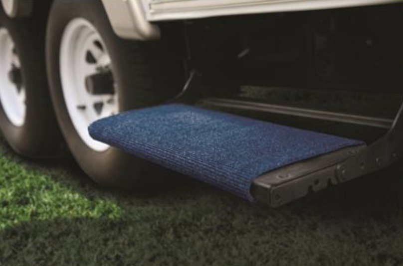 Camco 42924 Entry Step Rug (18" W Steps), Blue - Young Farts RV Parts