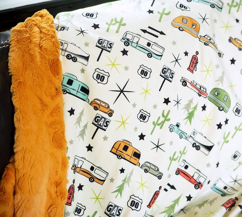 Camp Casual CC - 005RT Picnic Throw Blanket 50" x 60" - Road Trip - Young Farts RV Parts