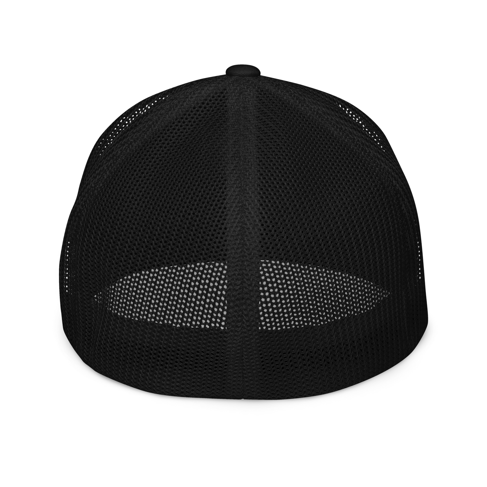 Young Farts Looks Better Dirty Trucker Hat in Black – back view