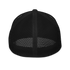 Young Farts Looks Better Dirty Trucker Hat in Black – back view