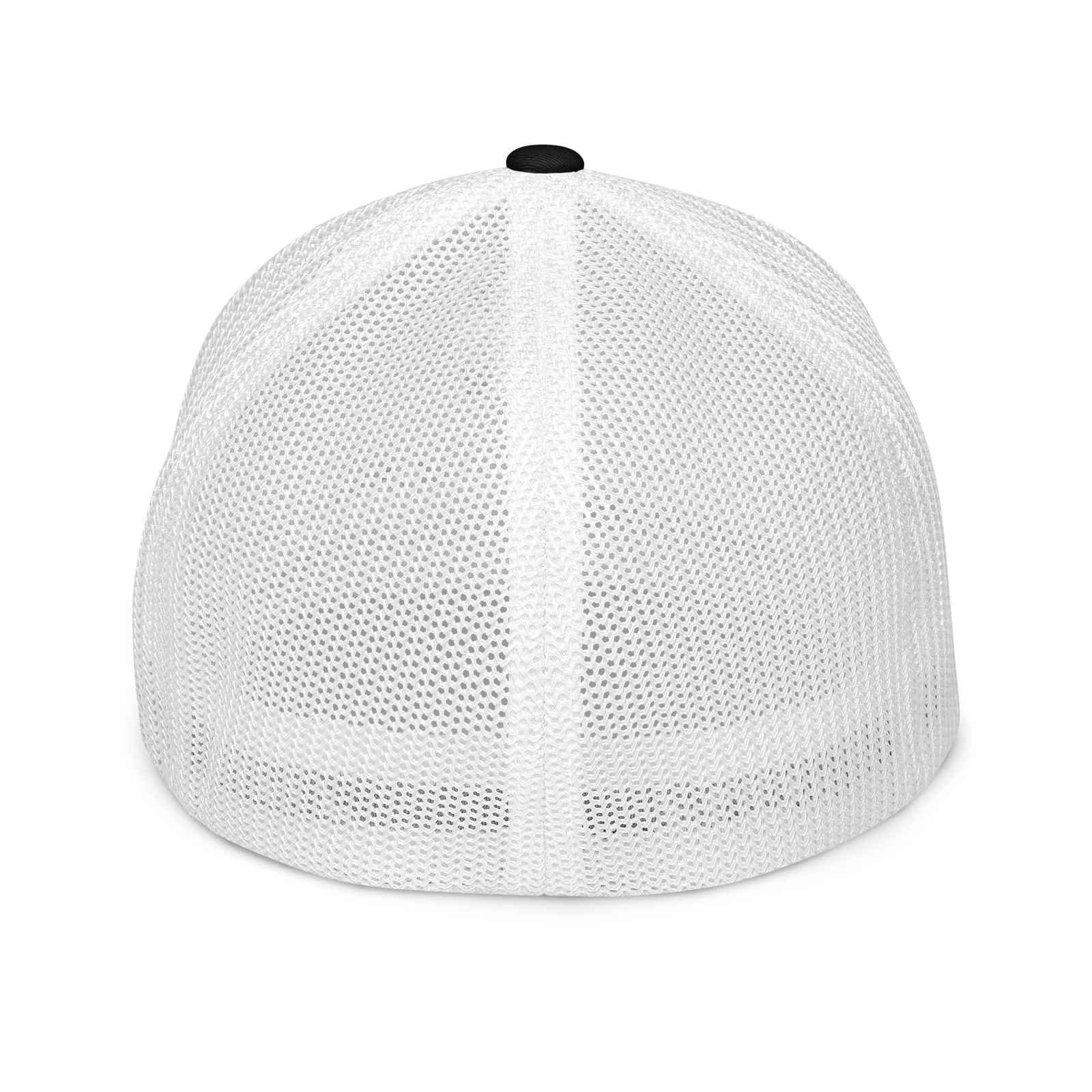 Young Farts Looks Better Dirty Trucker Hat in Black & White – back view