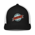 Young Farts Looks Better Dirty Trucker Hat in Black & White – front view