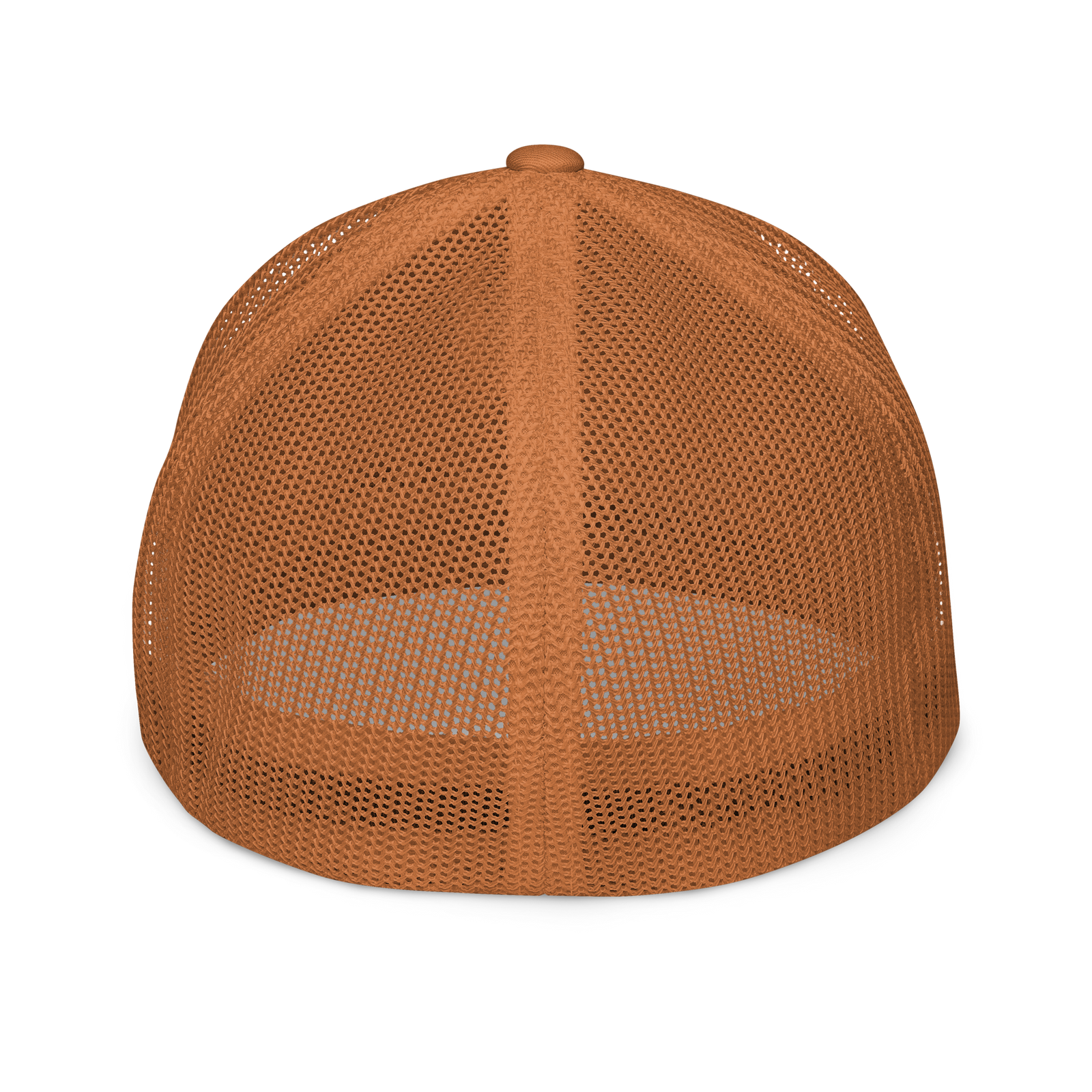 Young Farts Looks Better Dirty Trucker Hat in Caramel – back view