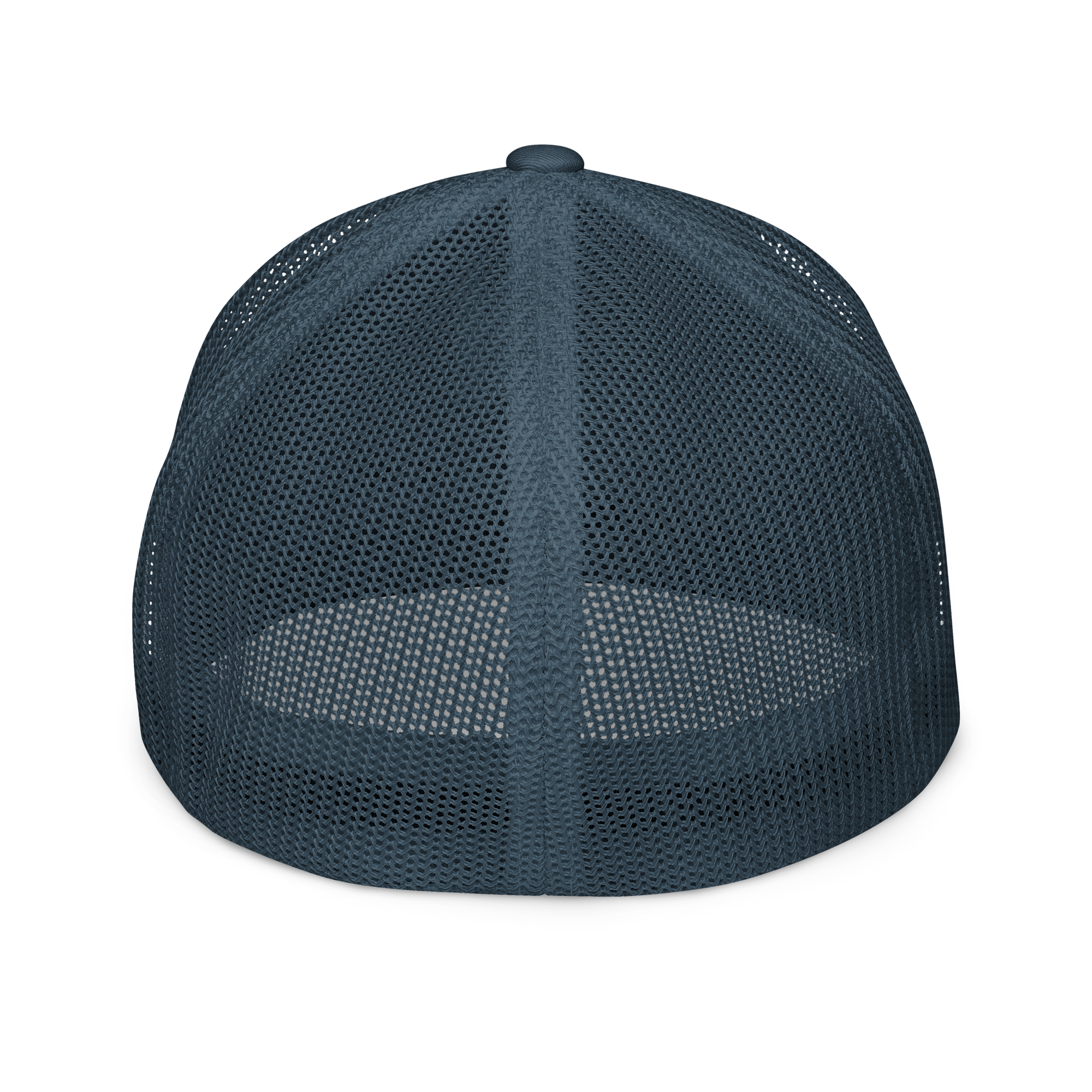 Young Farts Looks Better Dirty Trucker Hat in Navy – back view