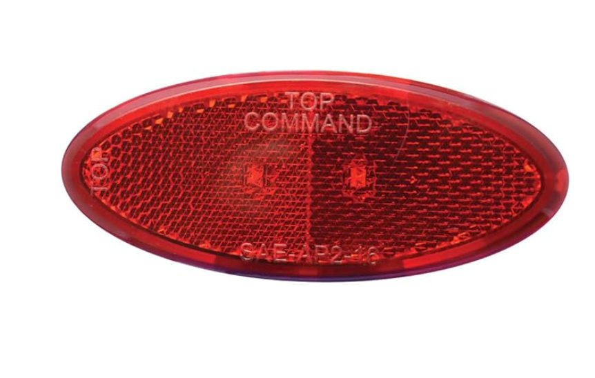 Creative Products 003 - 52R LED Oval Clearance Light, Red - Young Farts RV Parts