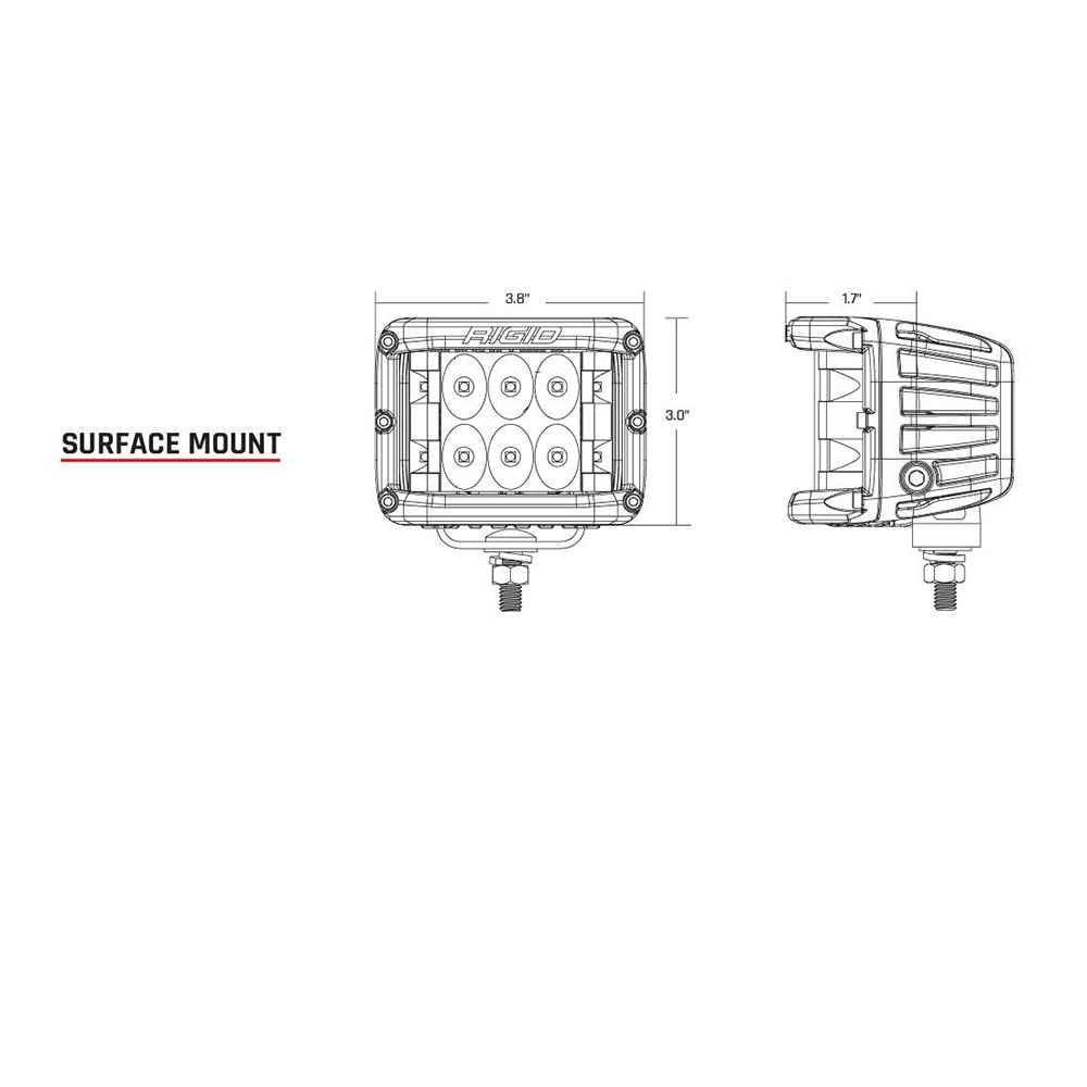 D - SS Series PRO Driving Surface Mount - Pair - Black - Young Farts RV Parts