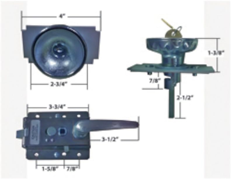 Decker Lock Entry Door Latch 1042 - Young Farts RV Parts