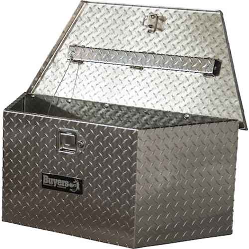 Diamond Tread Aluminum Trailer Tongue Truck Box (15x14.5x34/20.7 Inch) - Young Farts RV Parts