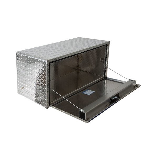 Diamond Tread Aluminum Underbody Truck Box w/T - Handle Compression Latch (14x12x24 Inch) - Young Farts RV Parts