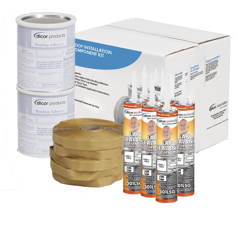 Dicor 401 - CK - G Roof Installation Kit - Grey - Young Farts RV Parts