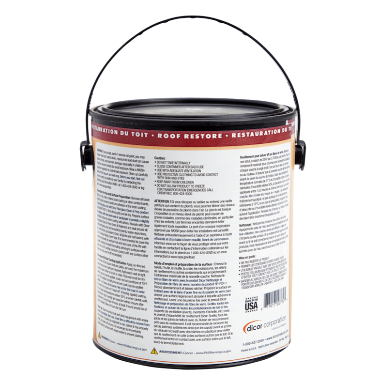 Dicor Corp. RP - FRCT - 1 Fiberglass Roof Coating - Tan - 1 Gallon - Young Farts RV Parts