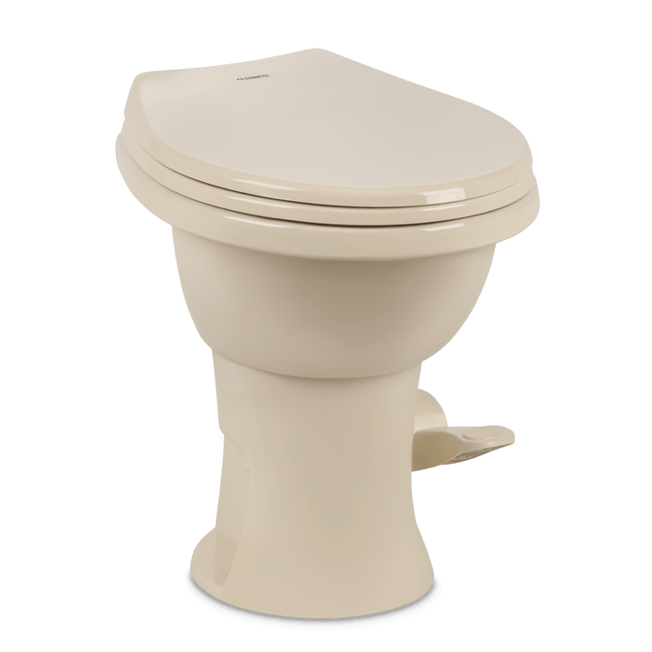 Dometic 410 Series Toilet Standard Profile Bone Porcelain with Pedal Flush Control 9610008260 - Young Farts RV Parts