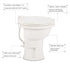 Dometic 410 Series Toilet Standard Profile Bone Porcelain with Pedal Flush Control 9610008260 - Young Farts RV Parts