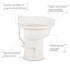 Dometic 410 Series Toilet Standard Profile White Porcelain with Pedal Flush Control 9610008259 - Young Farts RV Parts