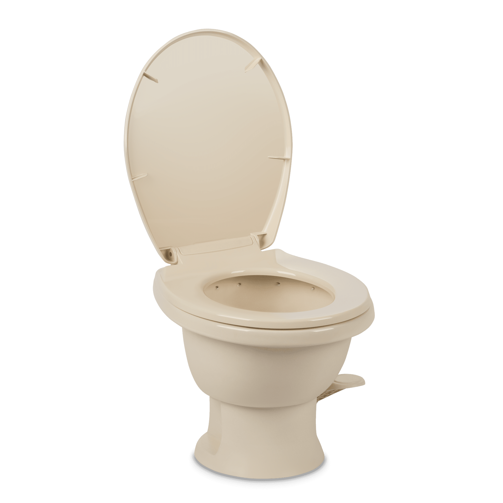 Dometic 411 Series Toilet Low Profile Bone Ceramic with Pedal Flush Control 9610008262 - Young Farts RV Parts