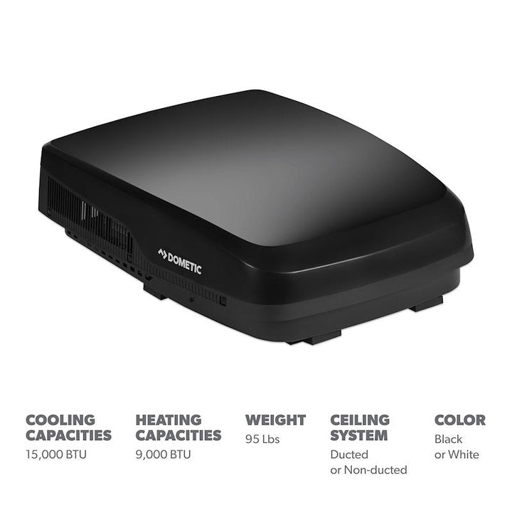 Dometic FreshJet 5 Air Conditioner 15K BTU W/ HP, Black - FJX5557EHPBKCS - Young Farts RV Parts