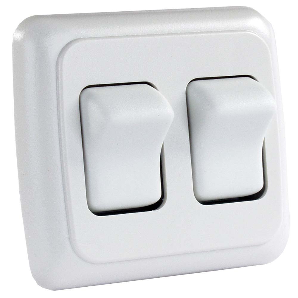 Double Switch Assembly w/Bezel - Young Farts RV Parts
