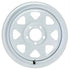 15X5 Trailer Wheel Spoke White No Stripes - 5 x 4.50 Inch Bolt Pattern - Young Farts RV Parts