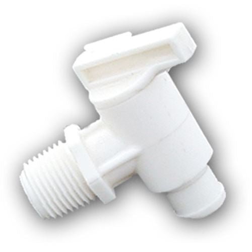 Draincock 1/2MPT Arctic White - Young Farts RV Parts