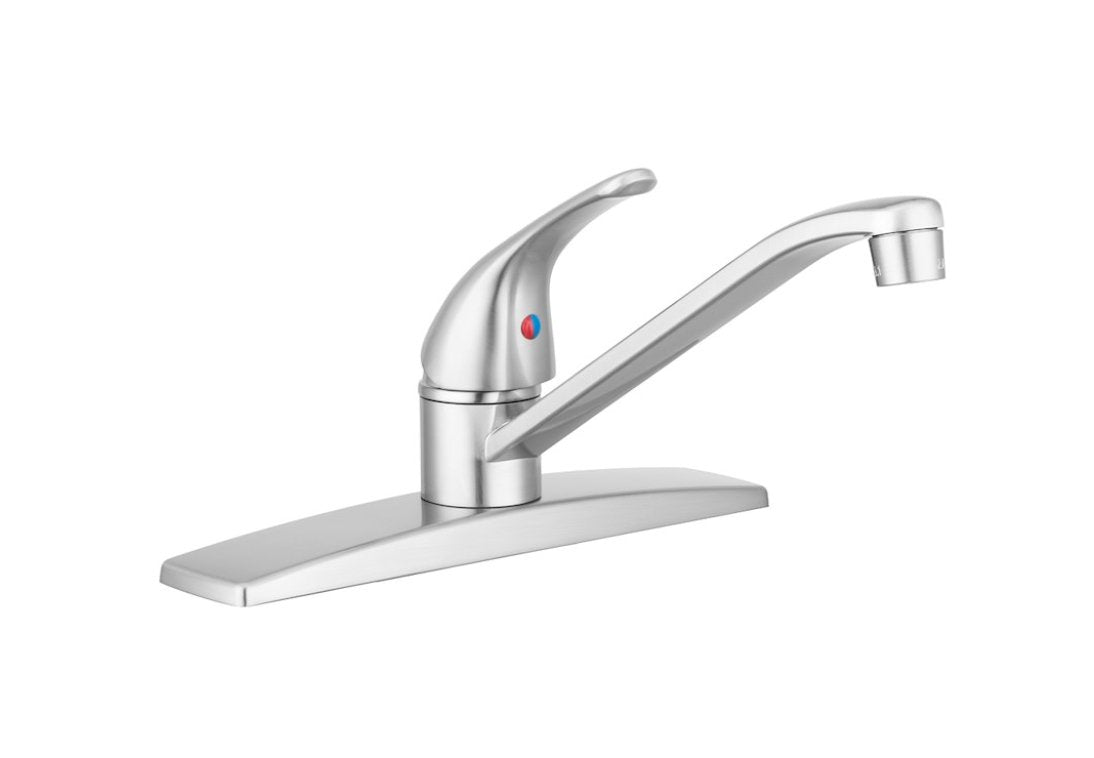 Dura Faucet DF - NMK600 - SN Lever Kitchen Faucet, Satin Nickel - Young Farts RV Parts