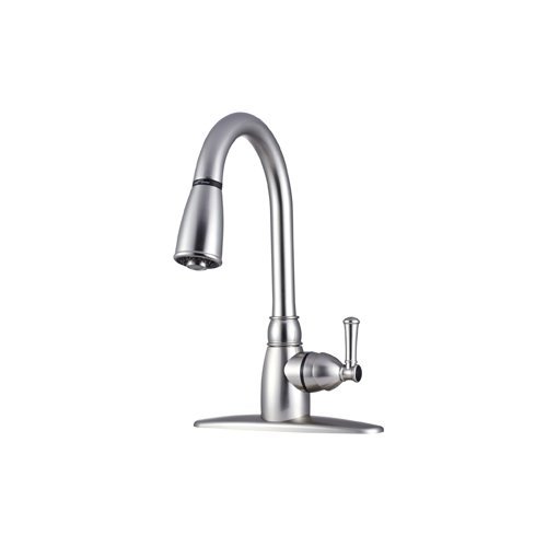 Dura Faucet DF - PK160 - SN - Dura Non - Metallic Pull - Down RV Kitchen Faucet - Brushed Satin Nickel - Young Farts RV Parts