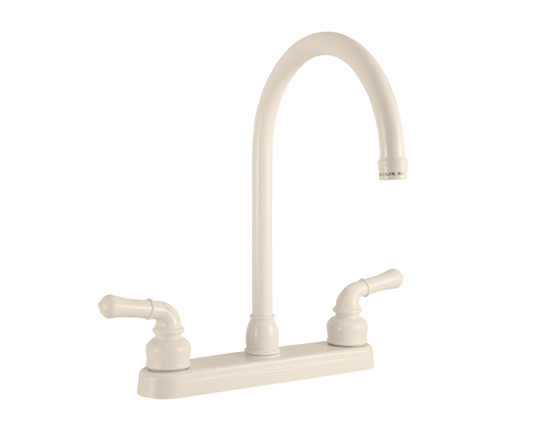 Dura Faucet DF - PK330HC - BQ High Rise Kitchen Faucet, Bisque Parchment - Young Farts RV Parts