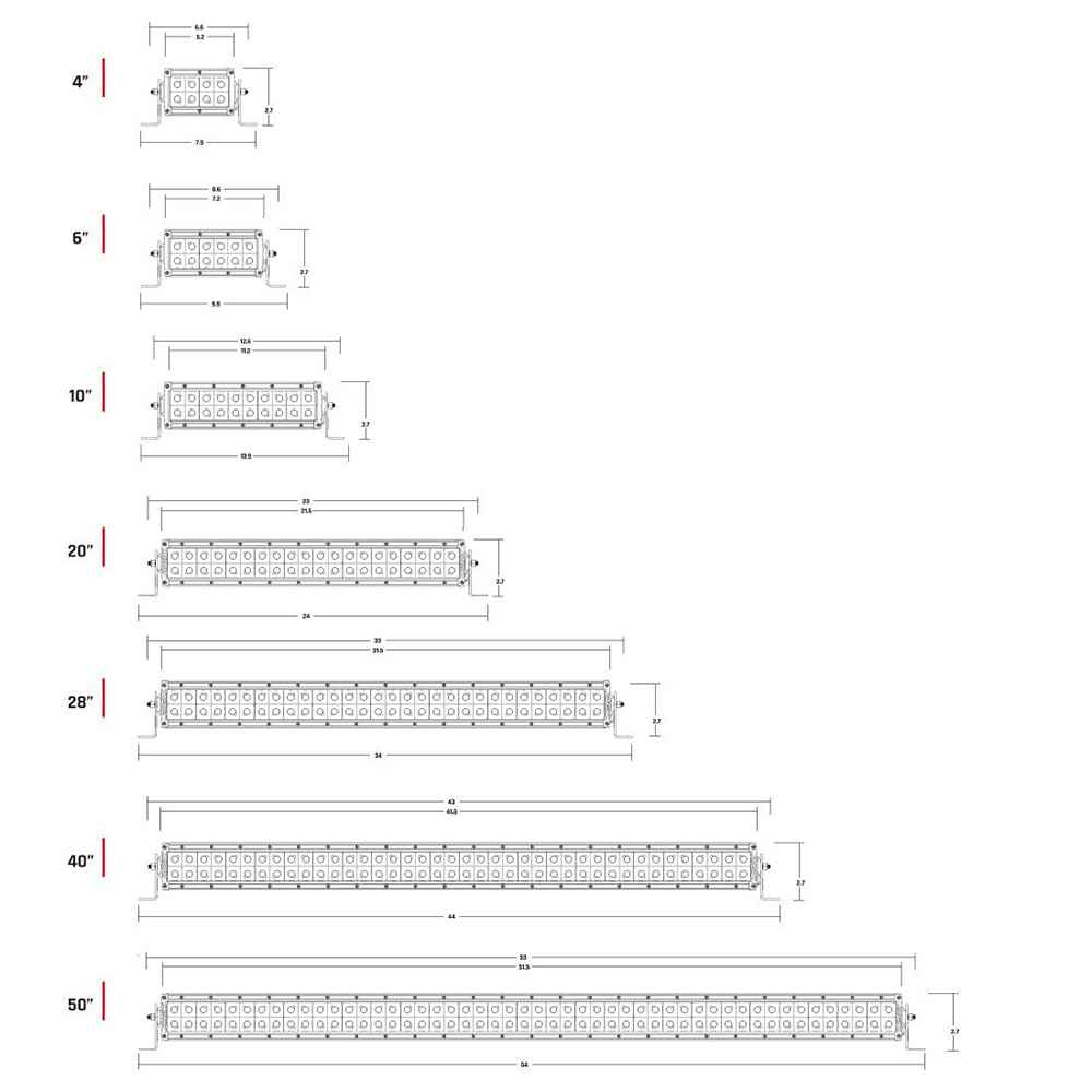 E - Series PRO 10" Spot - Flood Combo LED - White - Young Farts RV Parts
