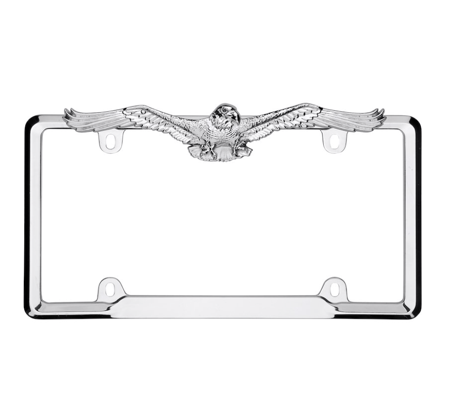 Eagle License Plate Frame - Chrome - Young Farts RV Parts