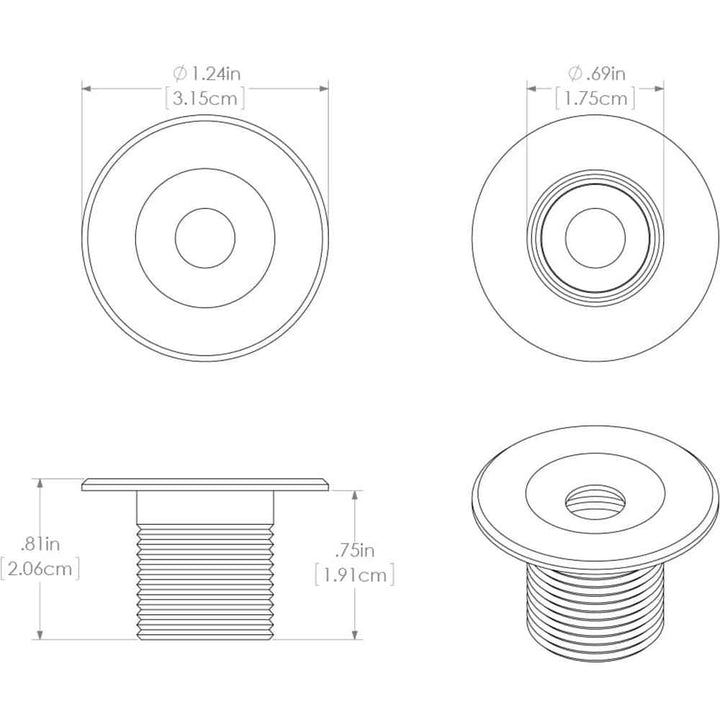 Echo Courtesy Light - White Housing - Red Light - Young Farts RV Parts
