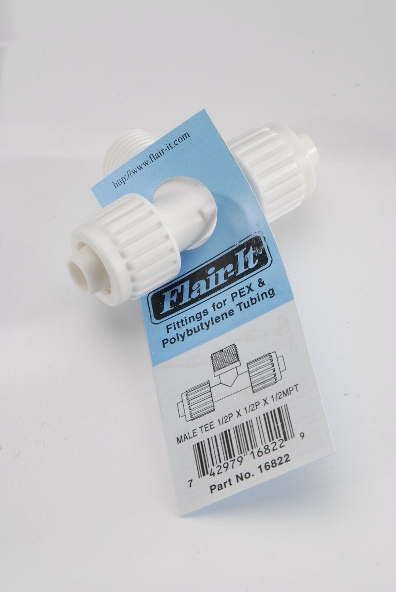Elkhart Supply 16822 Flair - It Fresh Water Fitting - 1/2 X 1/2 X 1/2 Tee - Young Farts RV Parts