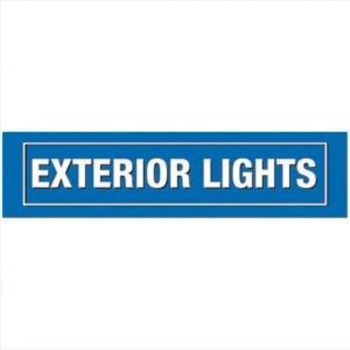 EXTERIOR LIGHTS SIGN - Young Farts RV Parts