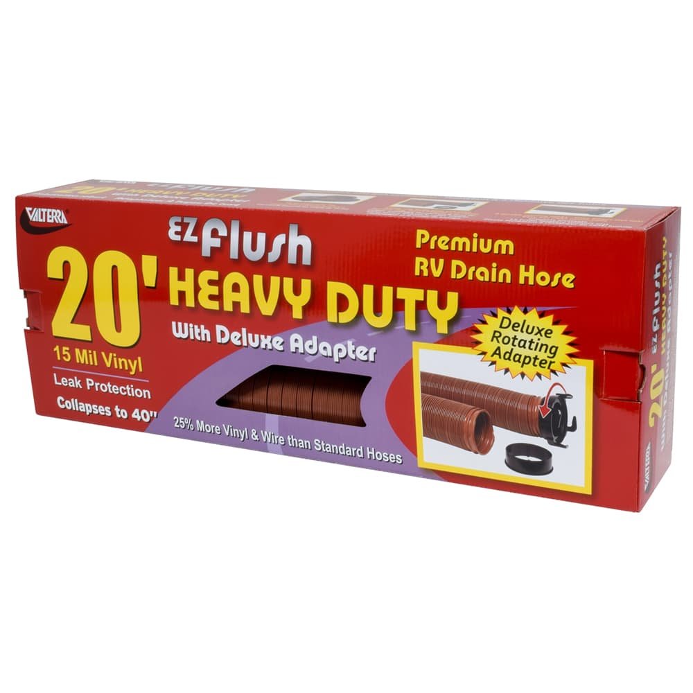 Ez Flush HD Hose 20'w/Fit - Young Farts RV Parts