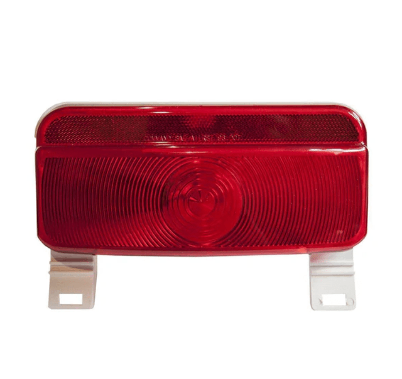 Fasteners Unlimited 003 - 81L - Compact Red Tail Light 12V with Plate Mount - Young Farts RV Parts