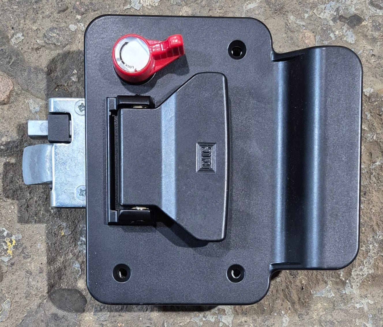 FIC Tall Trailer Door Lock, Black - Young Farts RV Parts