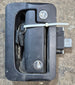 FIC Tall Trailer Door Lock, FRONT PLATE, Black - Young Farts RV Parts