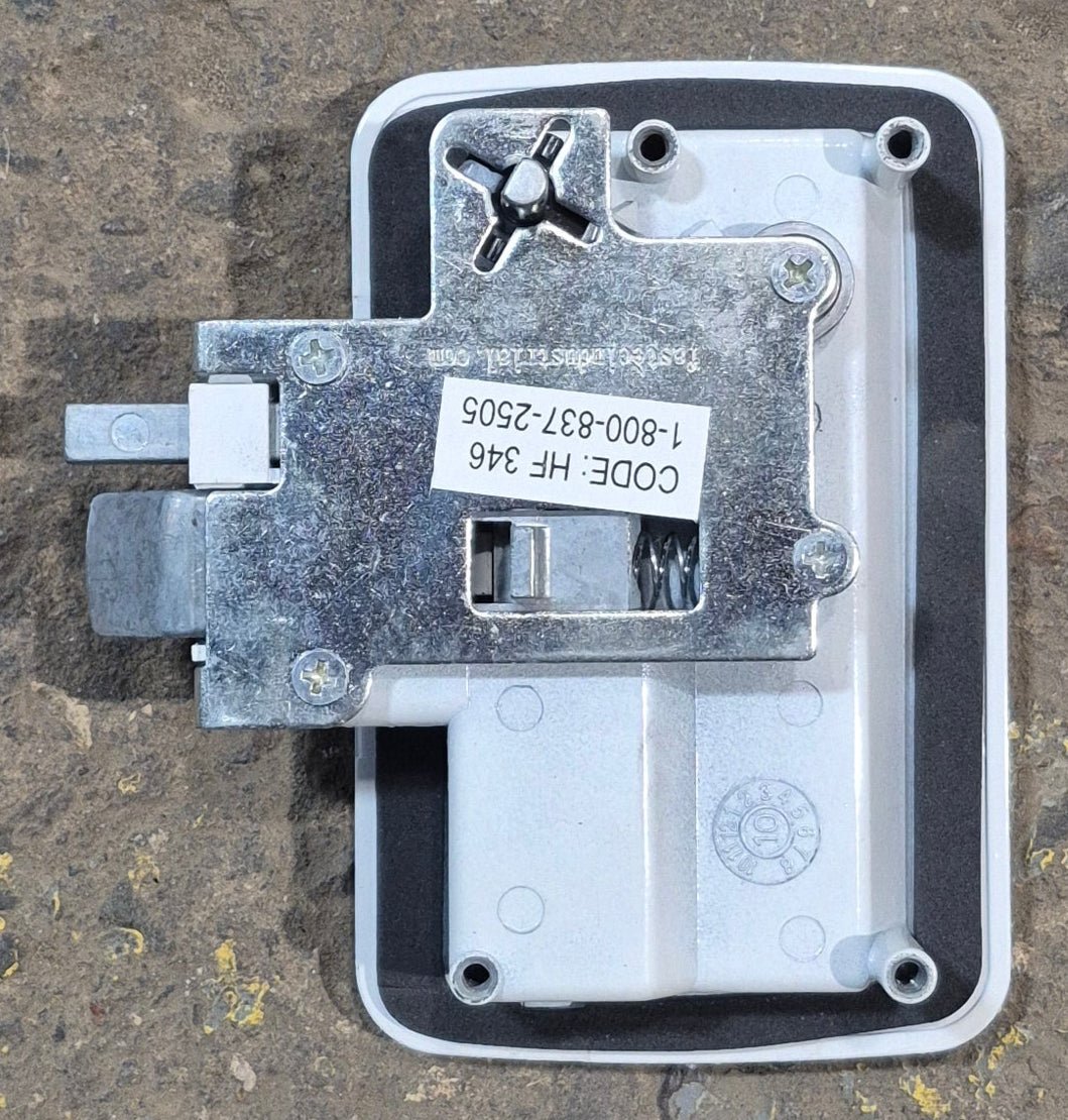 FIC Tall Trailer Door Lock, White - Young Farts RV Parts