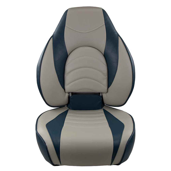 Fish Pro High Back Folding Seat - Blue/Grey - Young Farts RV Parts