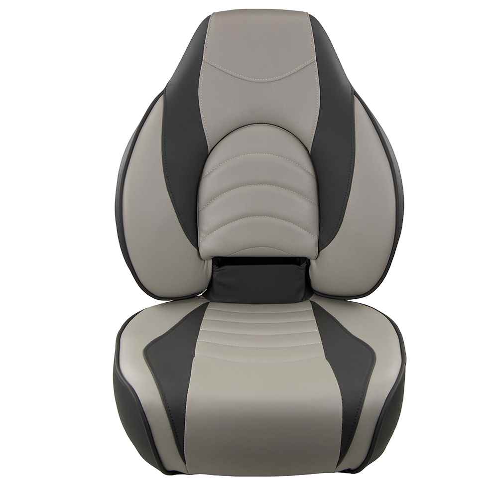 Fish Pro High Back Folding Seat - Charcoal/Grey - Young Farts RV Parts