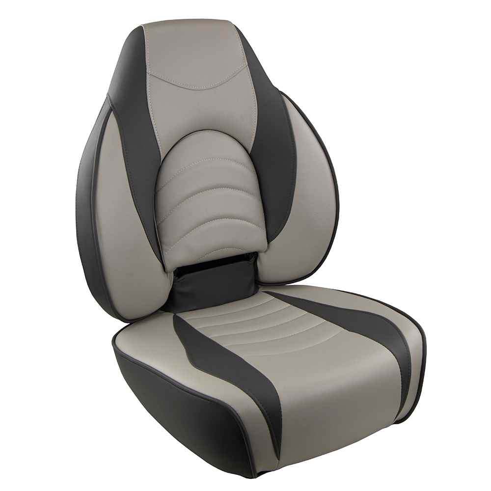 Fish Pro High Back Folding Seat - Charcoal/Grey - Young Farts RV Parts