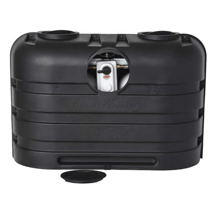 Flame King YSN - PCC - RV For Dual 20 Pound Cylinder Propane Tank Cover - Black - Young Farts RV Parts