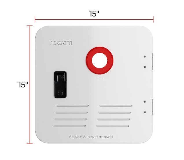 Fogatti FSWD - 1515/WHITE Water Heater Access Door (For InstaShower6/8 Plus/8 Pro), White - Young Farts RV Parts